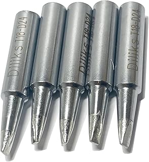 T18-C3 Soldering Iron Tips 5pcs Set, Bevel tip, For HAKKO FX-888D FX-888 FX-8801 FX-600, R3.0mm/45° x 14.5mm