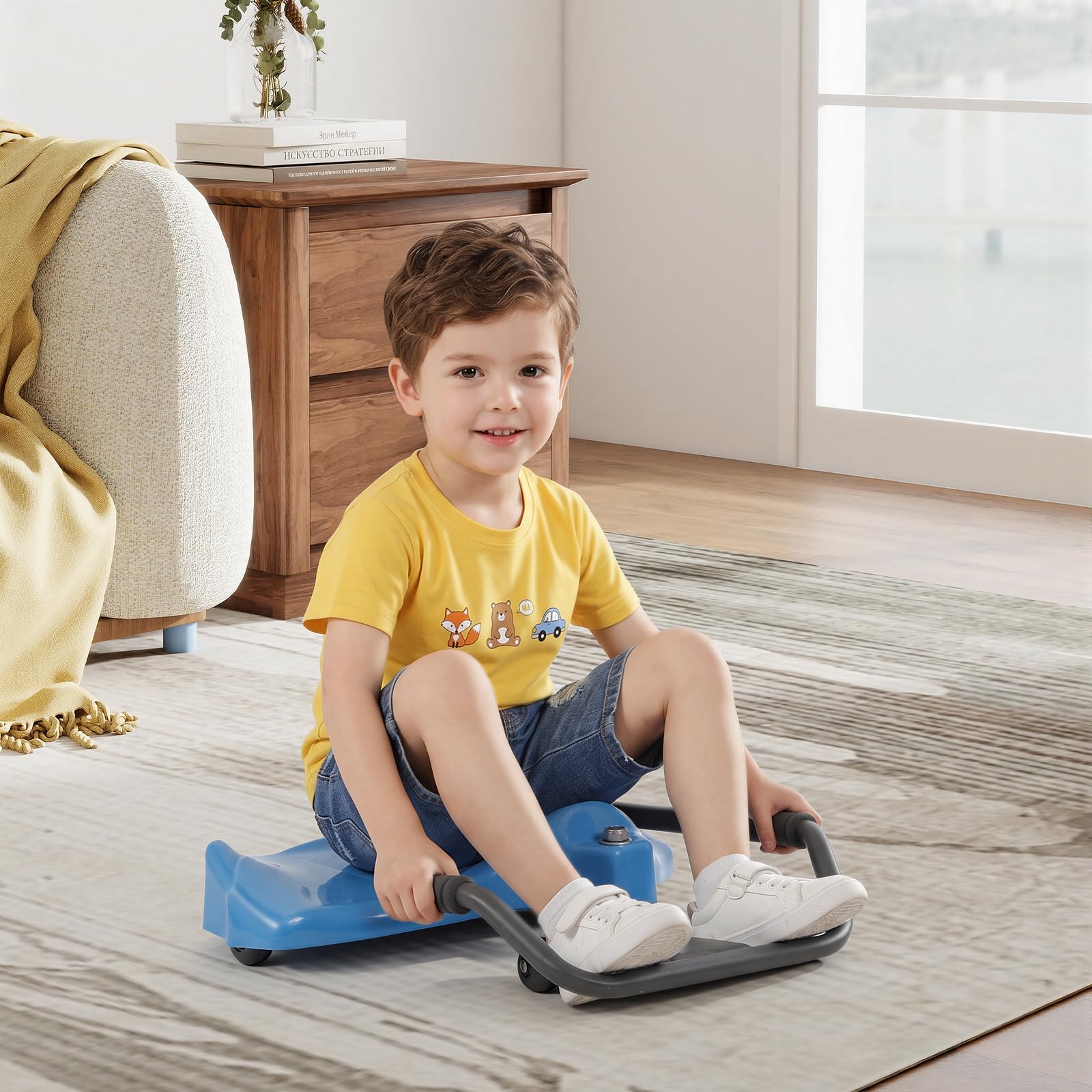 Kids Vestibular Training Hand Crank Scooter