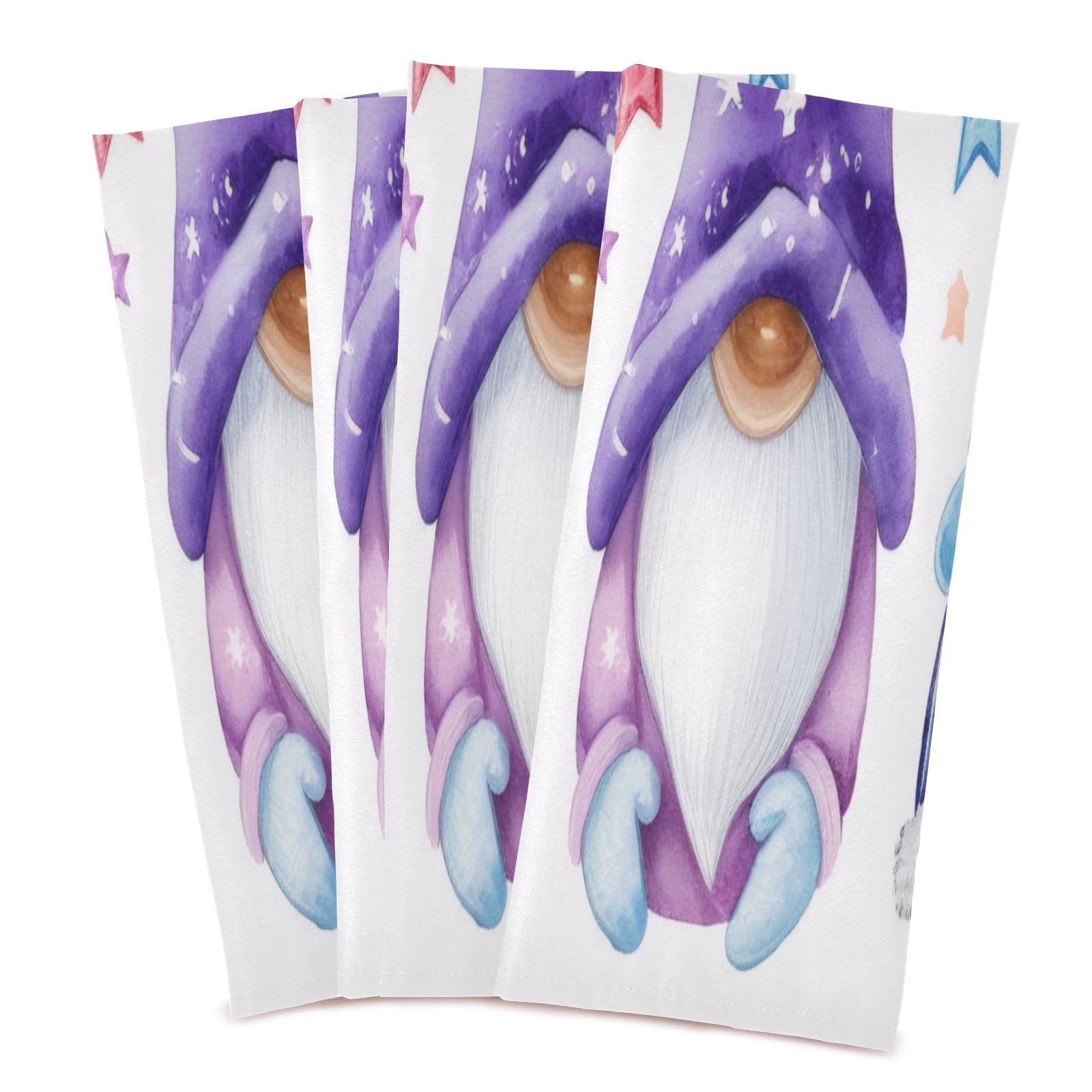 STAYTOP Christmas Cute Gnome Kitchen Dish Towel Set,6Pcs Drying Kitchen Towels Tea Towels Gift Set for Drying Cleaning Cooking Baking