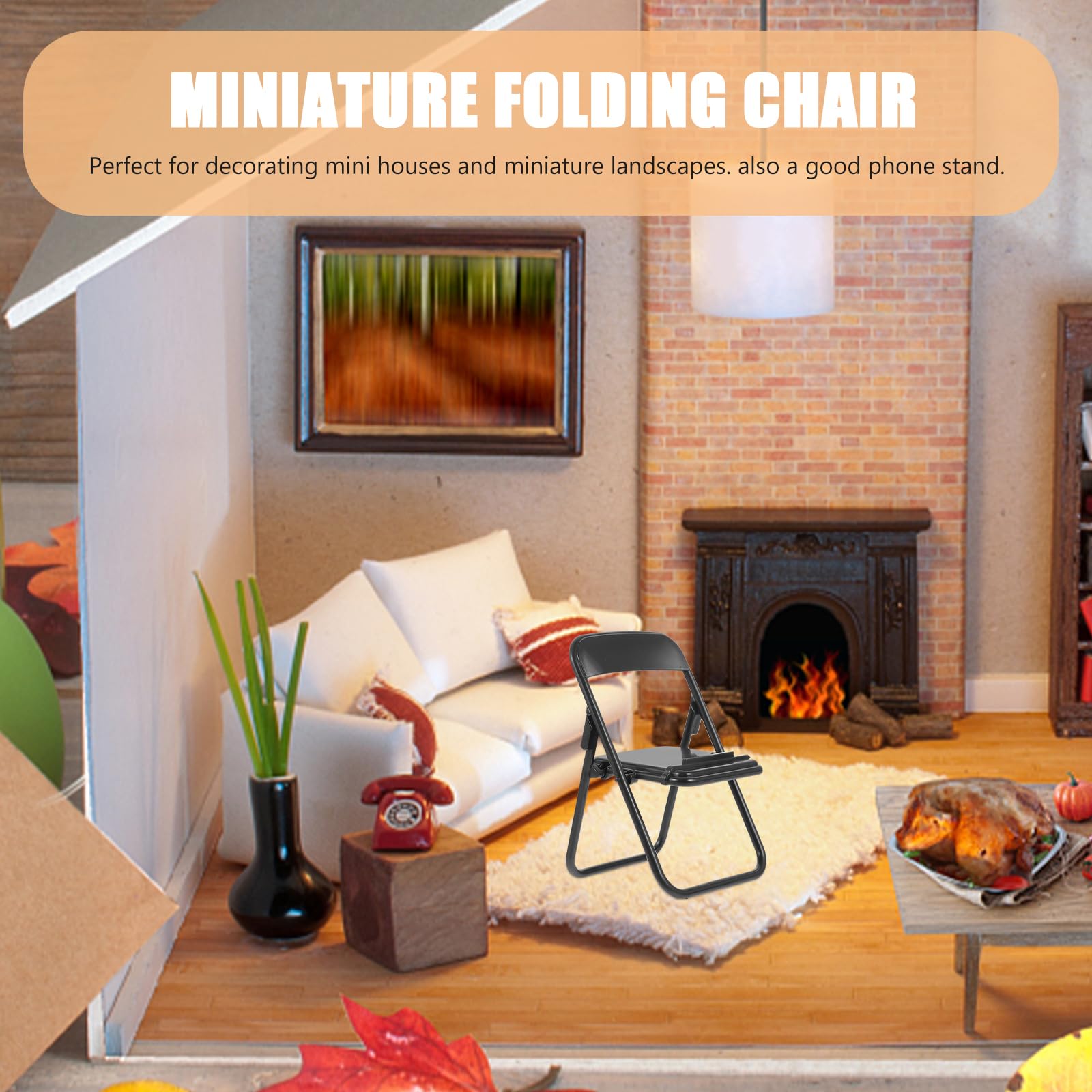 MAGICLULU 15 Chaises Miniatures – Lot Meubles 12,5 Cm – Support De Téléphone – Décoration Maison De Poupée