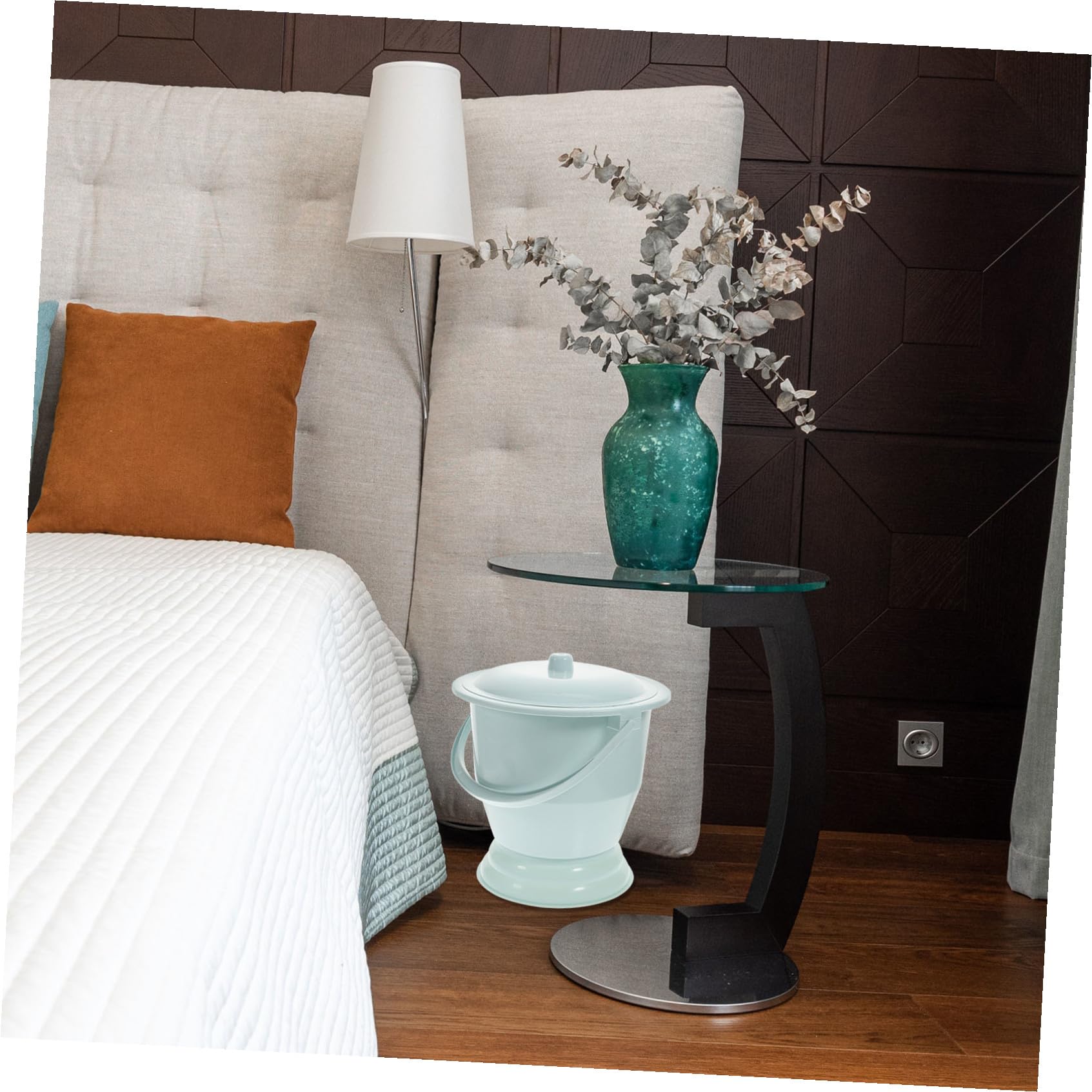 DOITOOL 1pezzi Potty Portatile Con Spittoon Maneggevole Per Anziani e Adulti Vasino