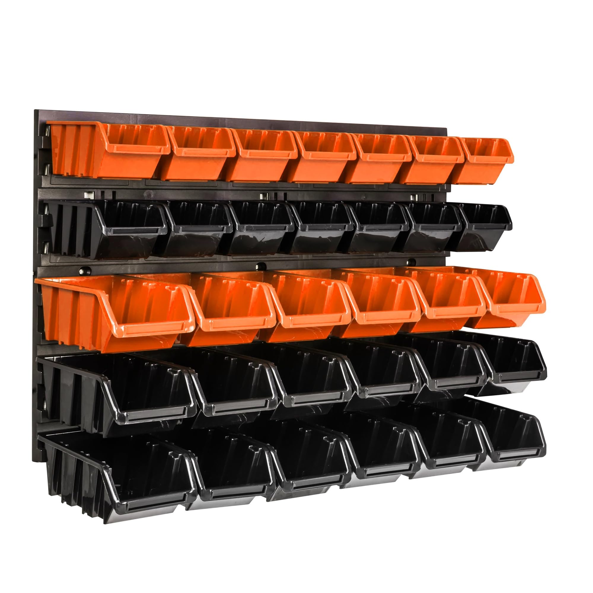 32 unidades Sistema de almacenamiento de pared, 58 x 39 cm, cajas apilables, cajas de almacenamiento, cajas de almacenamiento extrafuertes, estantes de pared