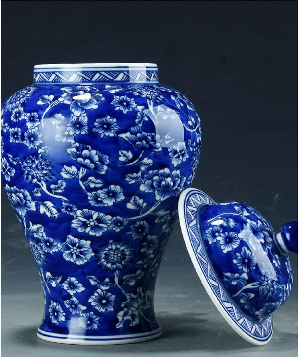 Ceramiczny ręcznie malowany zbiornik antyczny niebieski i biały wazon porcelanowy wazon w stylu chińskim dekoracja salonu