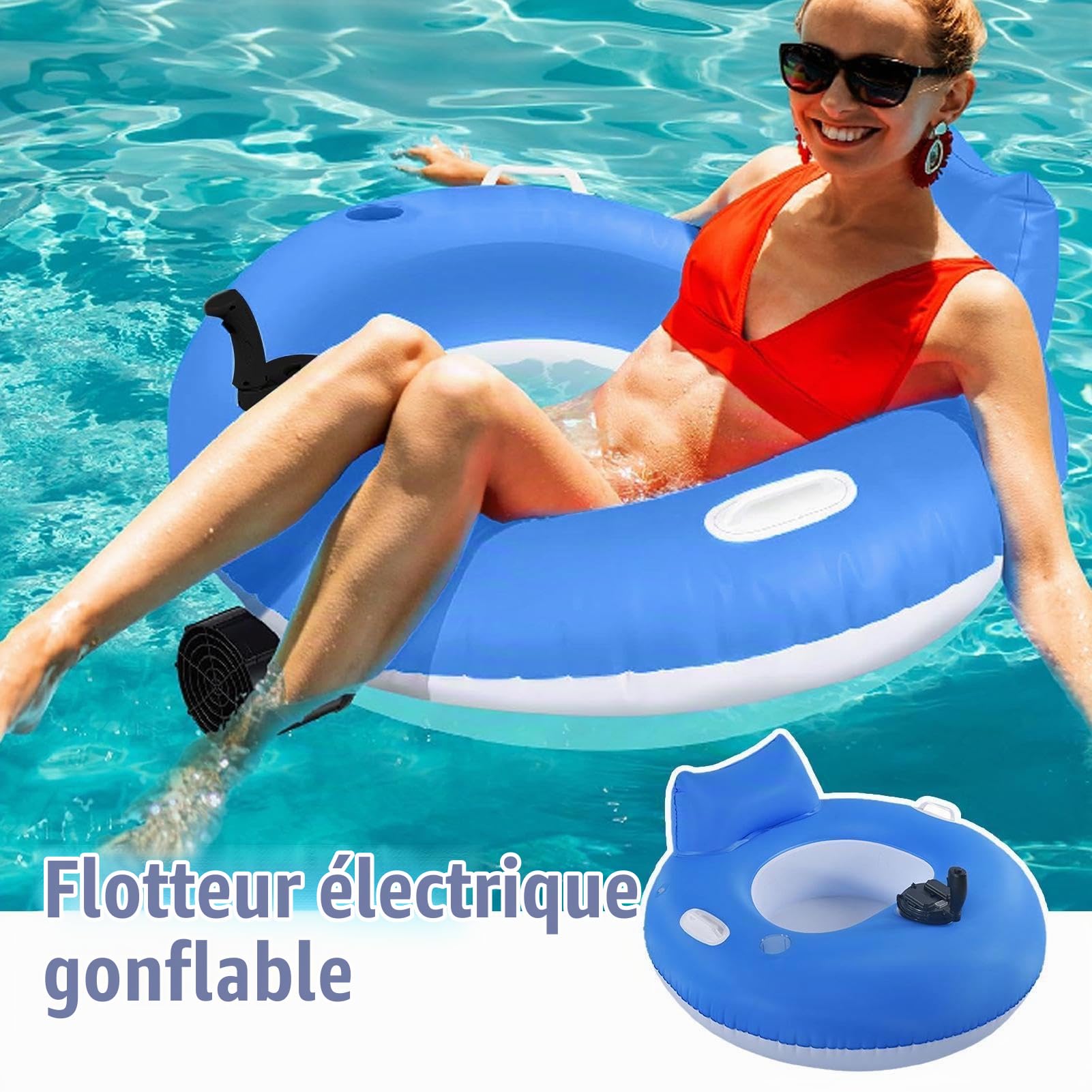 Bouée Gonflable Type Lounge Tube Radeau Électrique De Tubing en Rivière