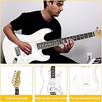 Vista 6 de Kit de guitarra eléctrica Soulmate para principiantes, 39" con pastillas HSS, amplificador de 15W, cejilla, correa, cuerdas, cable, púas, bolsa