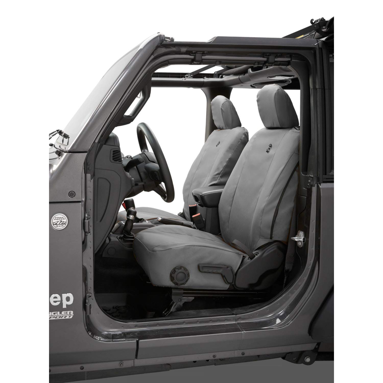 Bestop 2929309 Pokrowiec na fotel z węgla drzewnego, przód Jeep Wrangler 2018-Current JL 2-drzwiowy