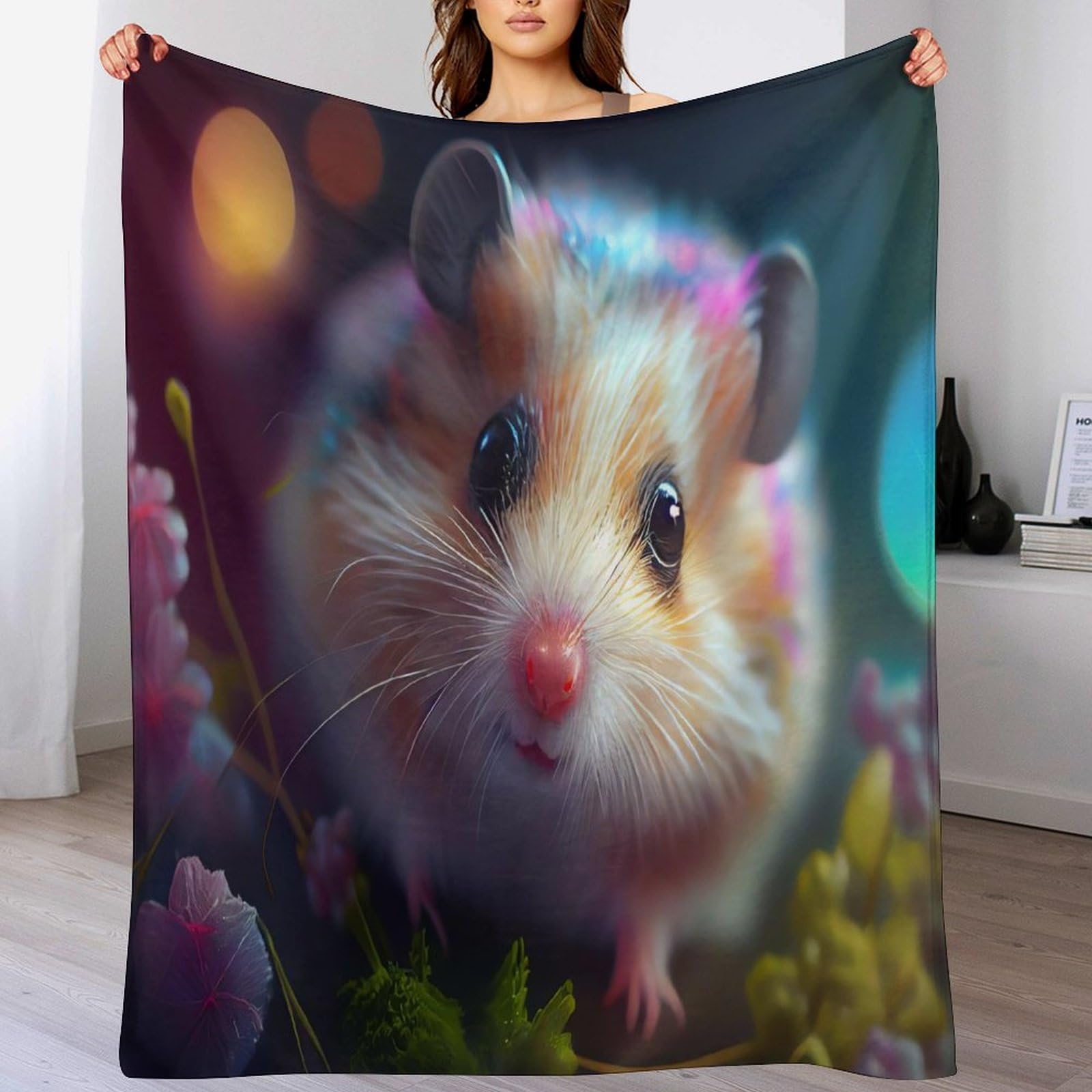 Plaid hamster super doux pour soirées cocooning sur le canapé