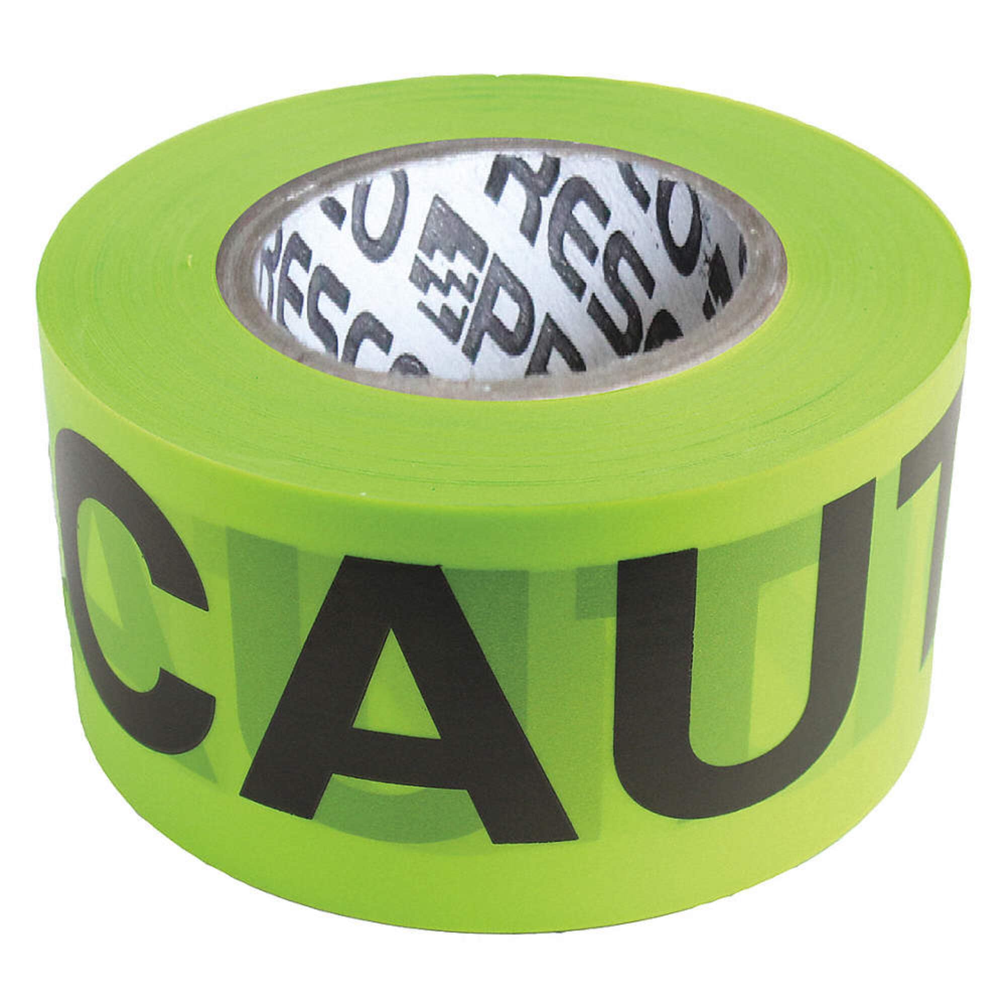 Barricade Tape, Lime Glo/Blk, 500ft x 3In