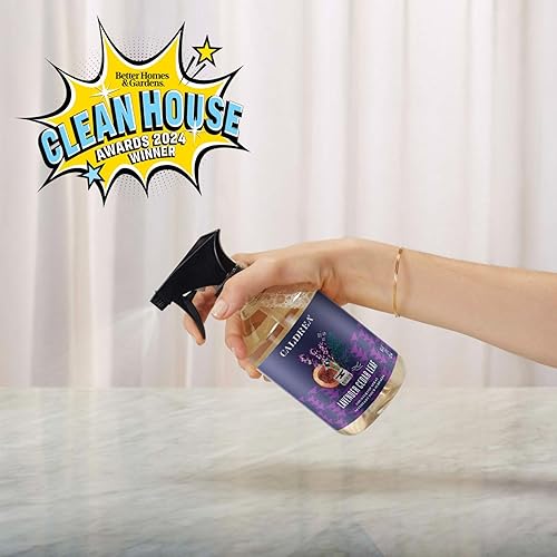 Miniatura 4 de Caldrea Limpiador en aerosol para encimeras multisuperficie, fabricado con extracto de proteína vegetal, hoja de cedro de lavanda, 16 onzas, paquete