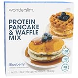 Wonderslim Protein Pancake & Waffle Mix&comma; Blueberry&comma; Low Sugar & Low Calorie &lpar;7ct&rpar;