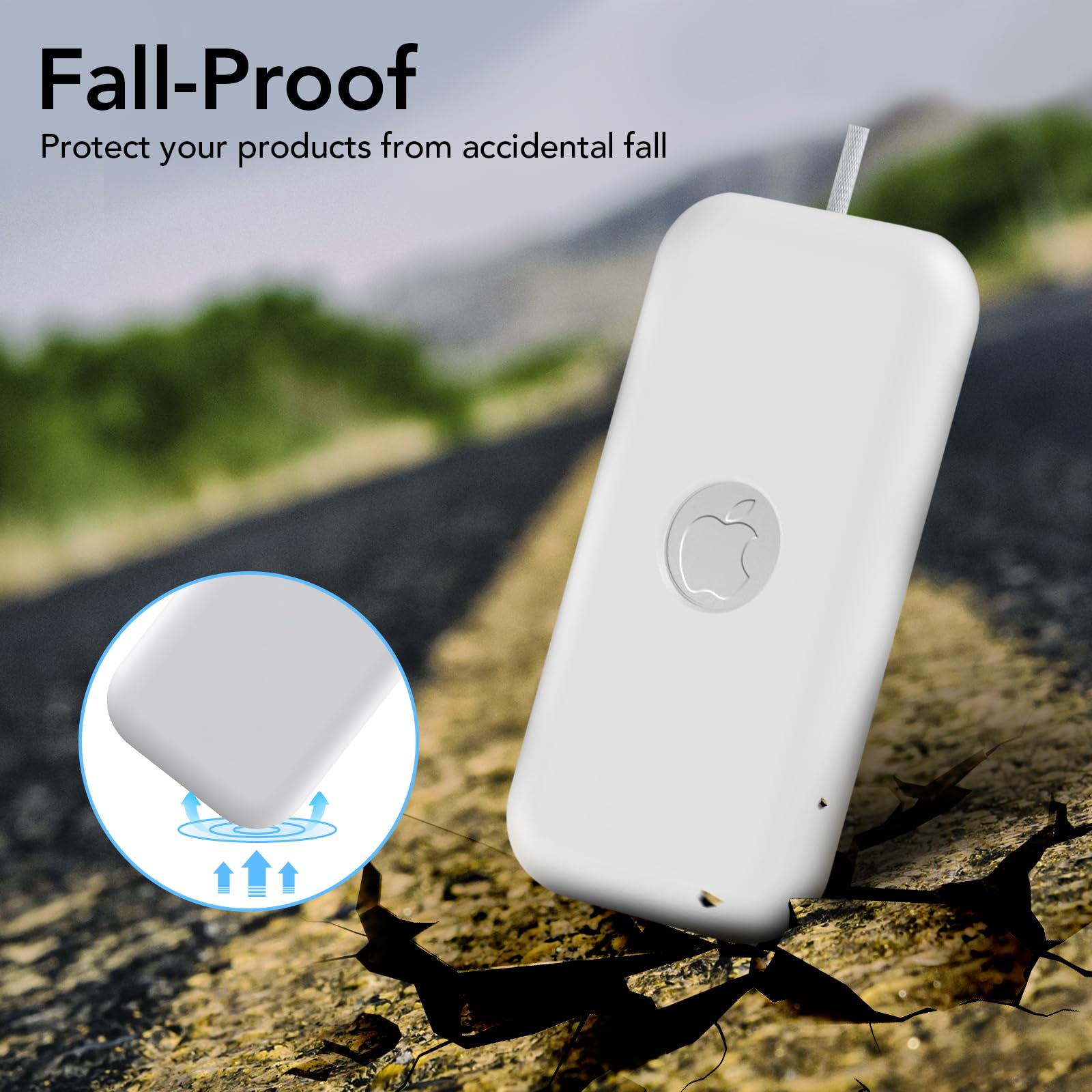 Compatible con Apple Vision Pro Battery Case, Funda de silicona para batería, para accesorios Vision Pro, compartimento de batería, polvo y golpes (blanco)