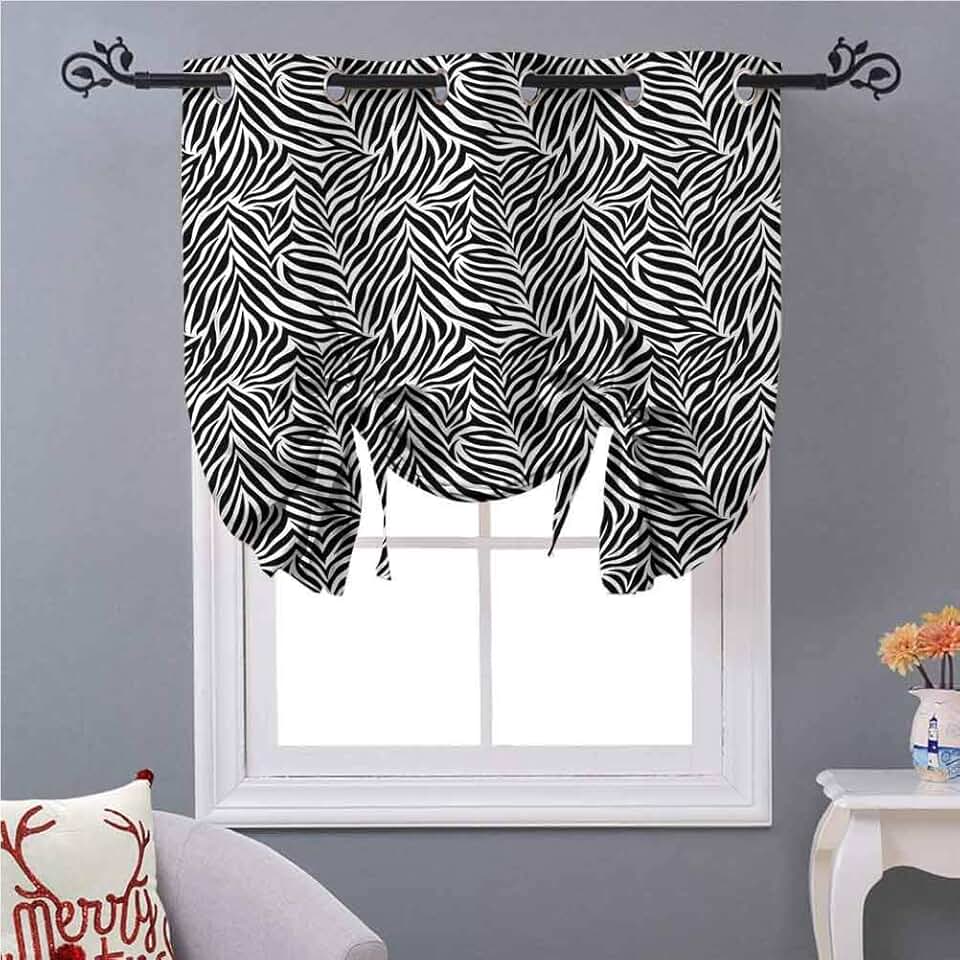 zebra print valances