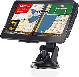 IGEAIIE 7 Inch Sat Nav for Car, HGV Truck Navagation, HD GPS System with UK & Europe Maps 2026, Lifetime Free Updates, Postcode Search, Voice Guidance, Speed Camera Alerts & POI