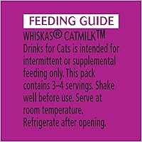 Vista 5 de Whiskas Bebida Catmilk Plus para gatos y gatitos, 24 unidades, 6.75 onzas