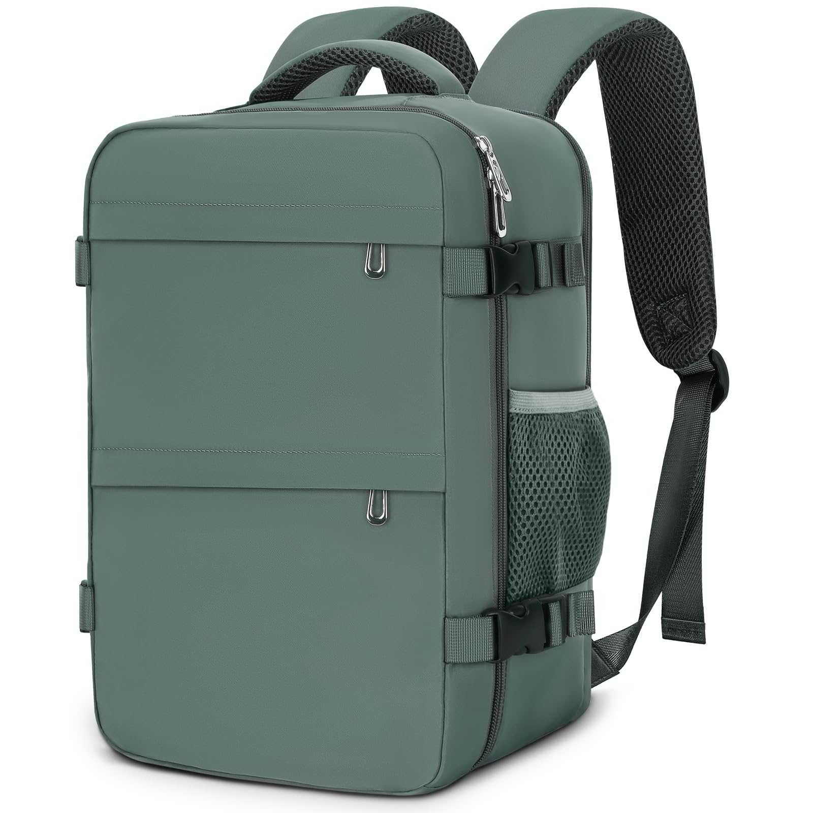 Cmezevi Zaino Ryanair 40x20x25, Zaino da Viaggio Aereo Bagaglio a Mano Cabina 20L, Zaino Sottovuoto Viaggio, Zaino Porta PC, Borsa per Donne e Uomini per Scuola Lavoro Trekking - Verde