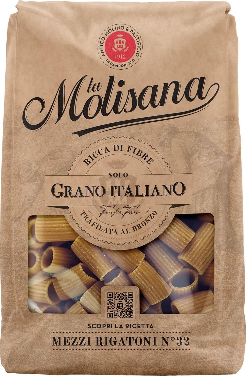 La Molisana Grain Whole Wheat Fettucine No. 104 (500G)