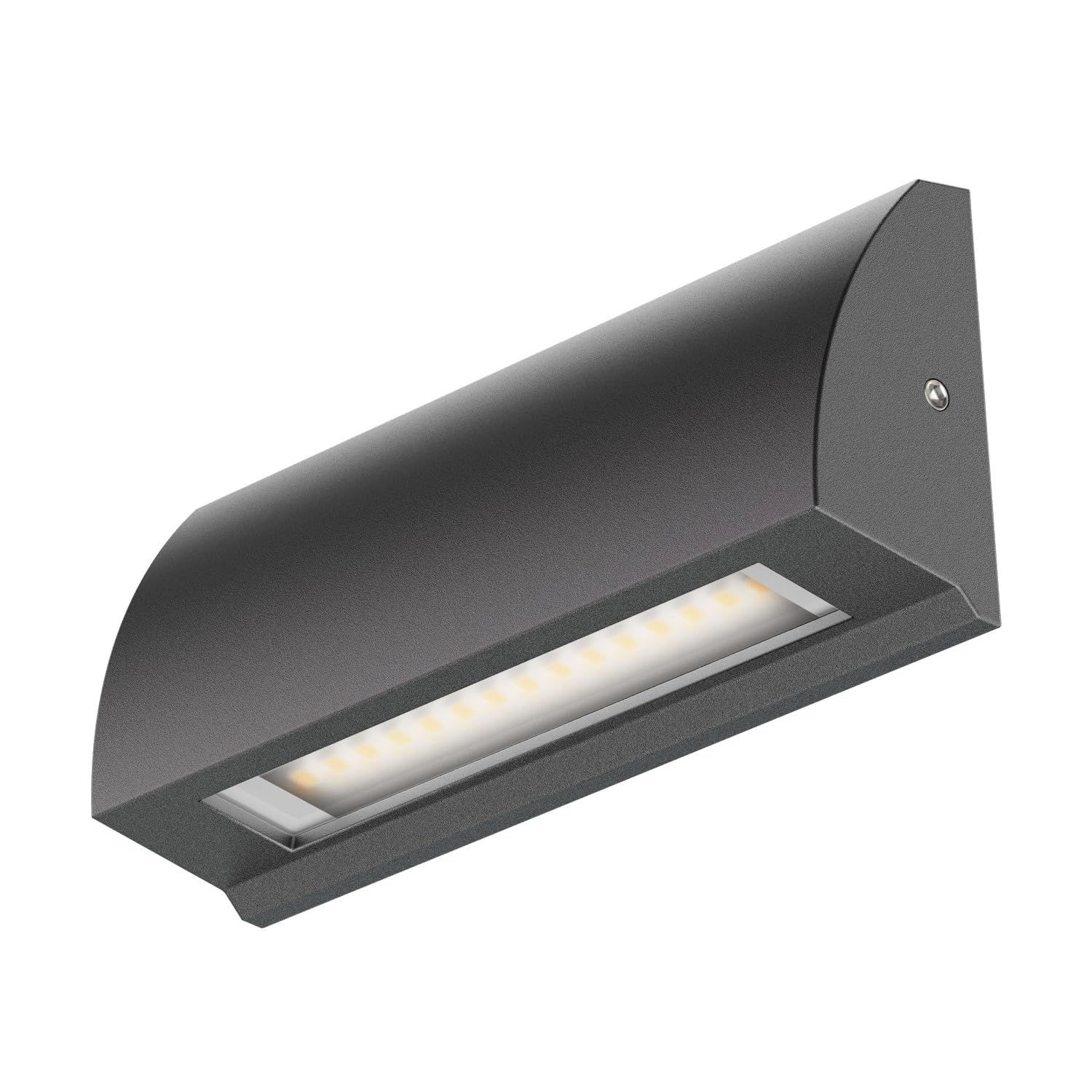 ledscom.de LED wall Light/Staircase Light SEGIN for Outdoors, IP54, Flat, Downlight, Anthracite matt, Angular, 3.8 W, 265lm, Warm White