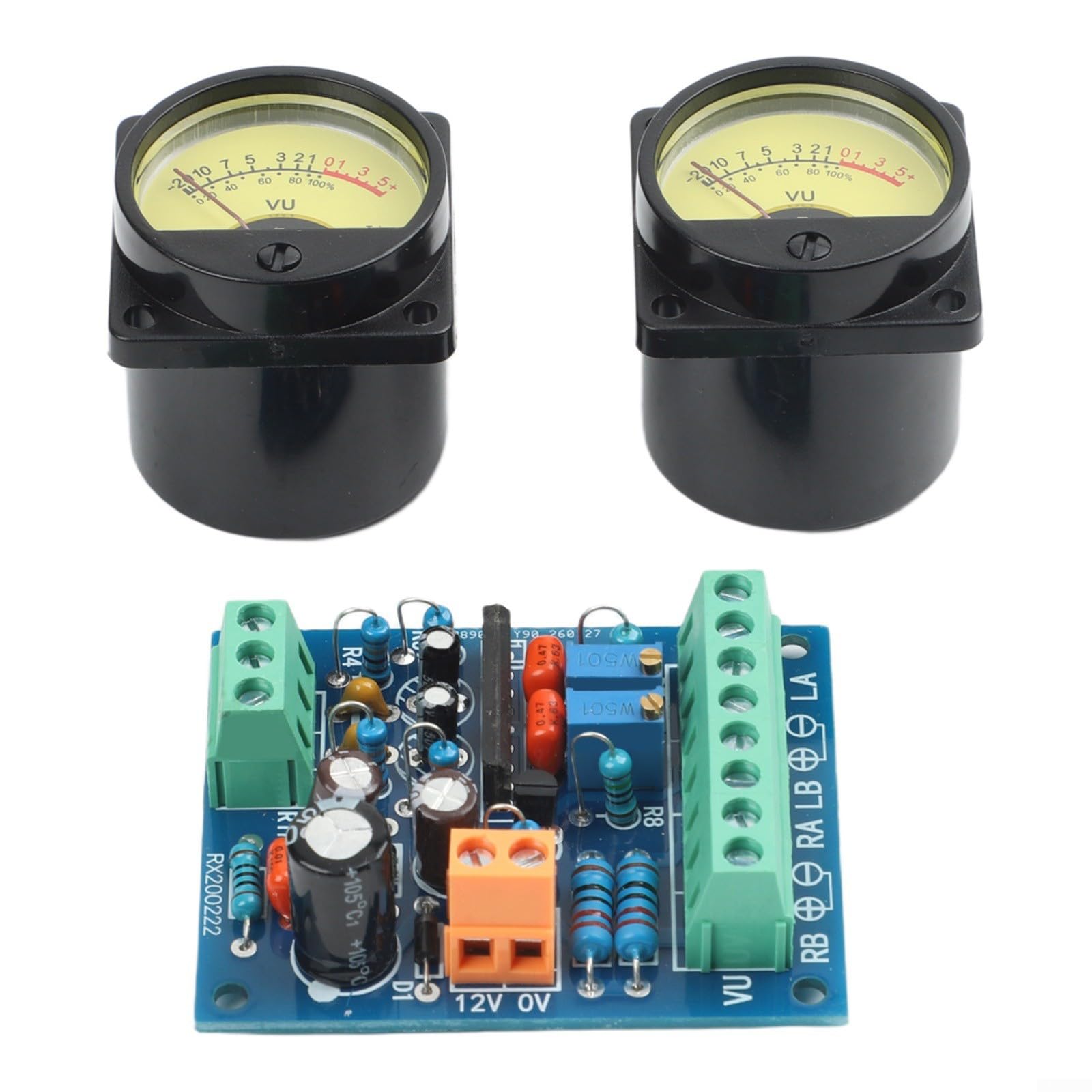 Panneau de compteur VU analogique stéréo testeur de décibels pour système audio