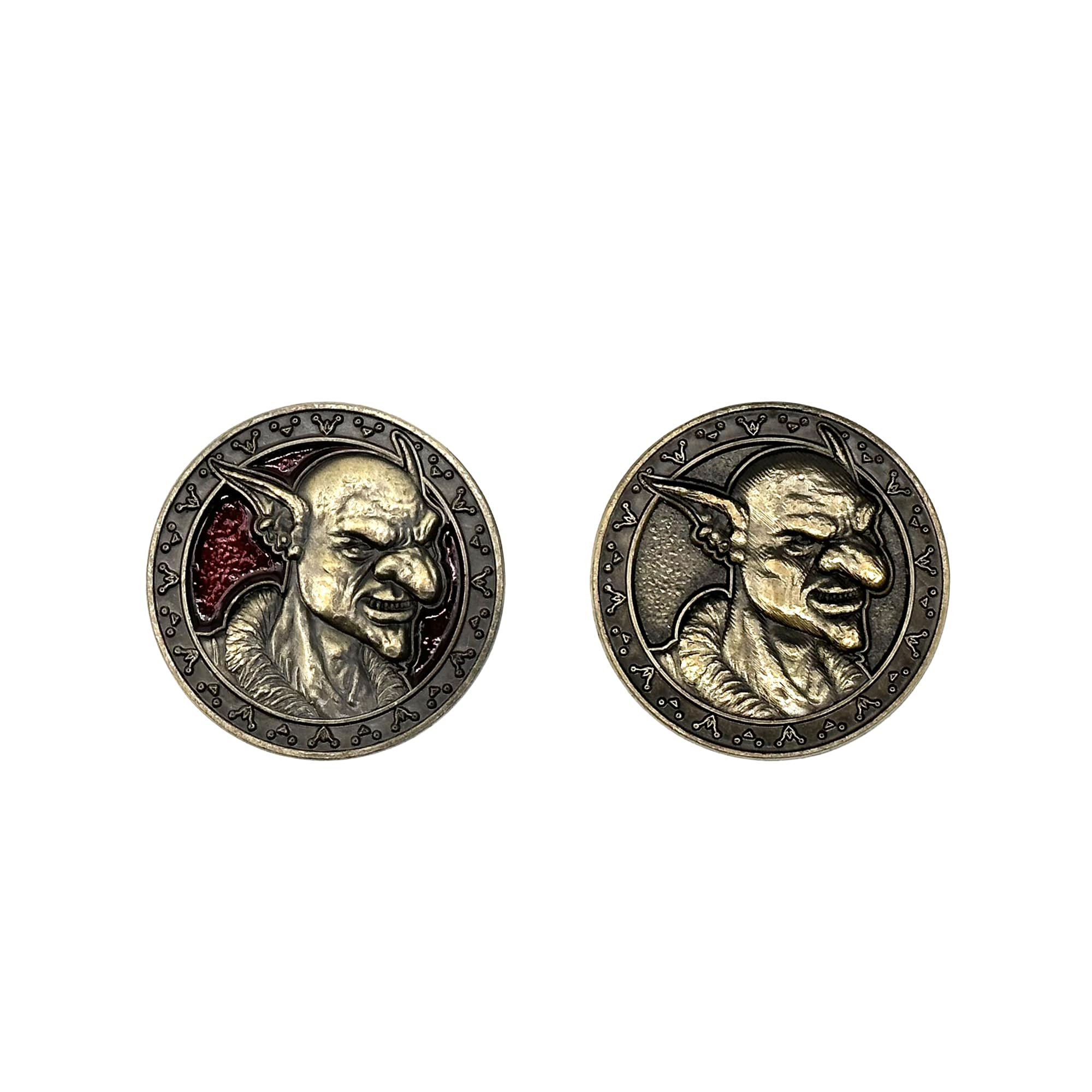 Norse Foundry Monster Coins – Goblin (10 Pack) | 25mm Zinc Alloy RPG Tokens with Red Enamel Finish | Premium Fantasy Props for DND, Pathfinder, Tabletop Gaming, Encounters & Collectible Sets — image 1