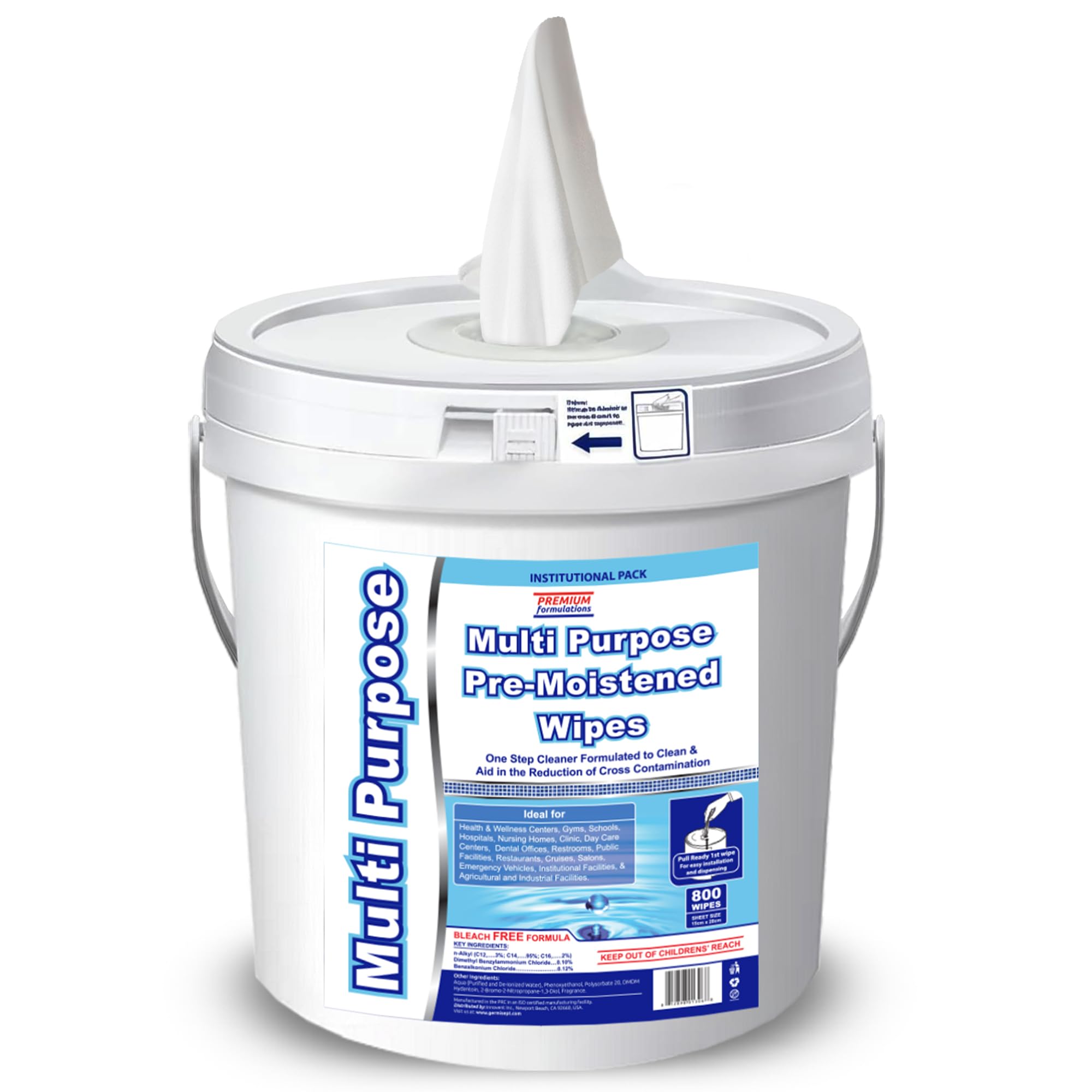 Freshnaps Wet Wipes Bulk - 800 Count Refill + Reusable Dispenser Bucket (800 Wipes) Value Pack - For Upward Pull Dispenser