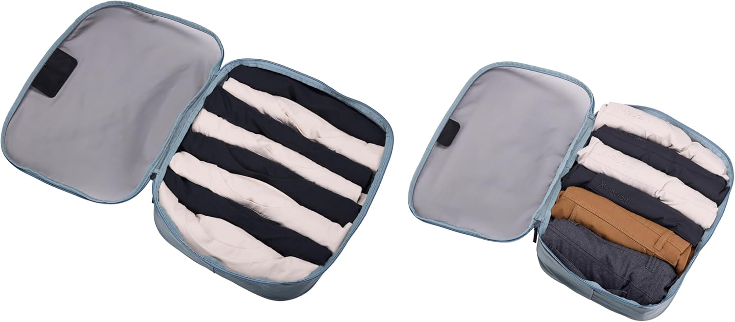 Thule Packing Cube Family Set, Includes 2 Large and 2 Medium Cubes, Transparent Fabric, YKK Zippers