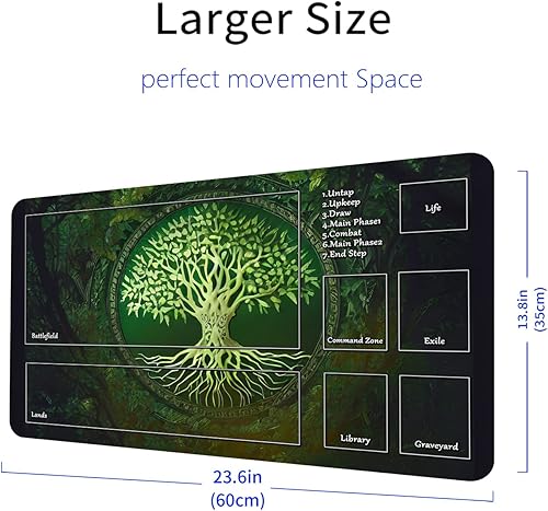 Miniatura 2 de MTG - Tapete de juego TCG de diseño único para MTG TCG de 24 x 14 pulgadas, tapete de juego entintado con bolsa de almacenamiento, superficie de