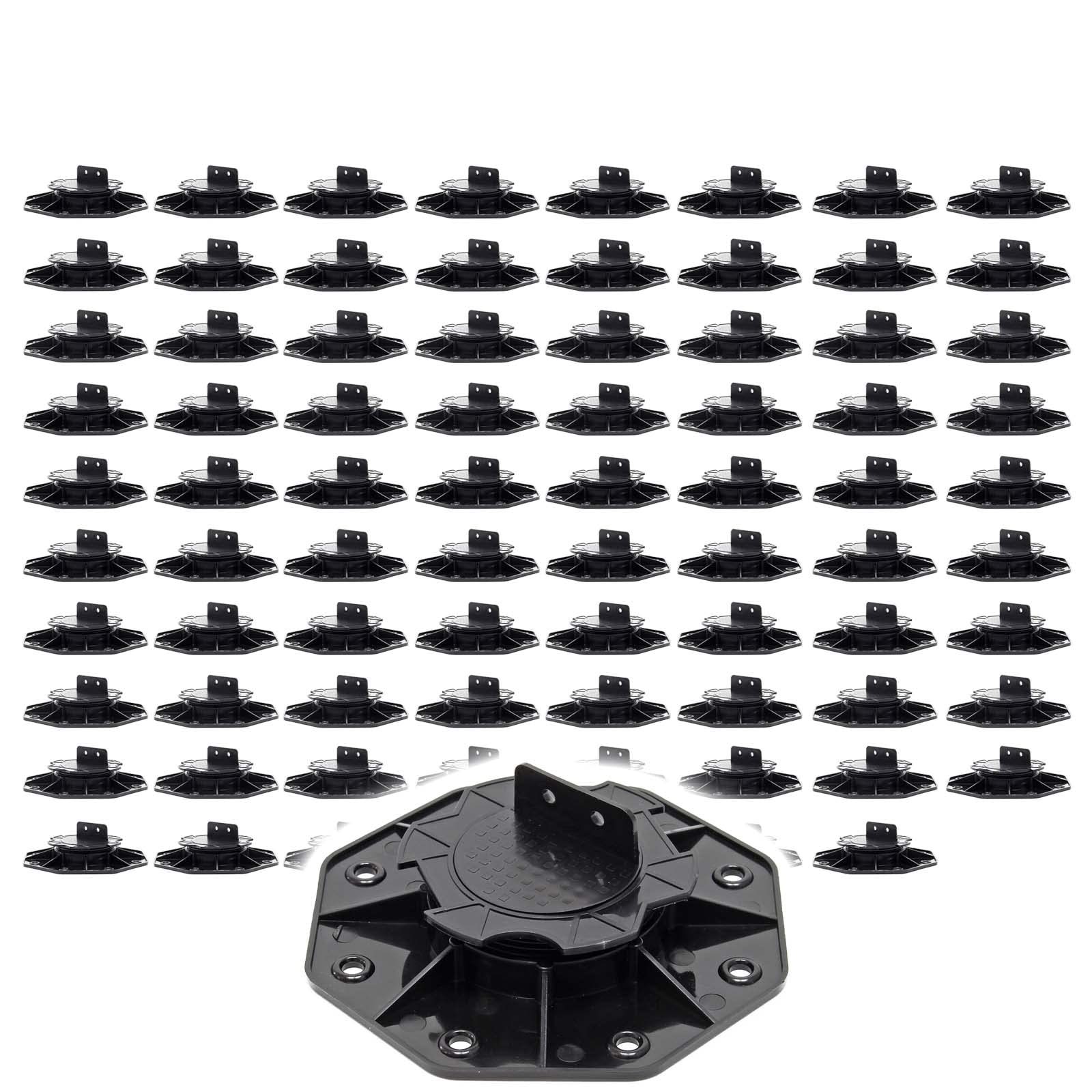 XPOtool Set 80 supporti per pavimenti galleggianti, Altezza regolabile 18-​25mm Max 2700 kg, Piedini per Decking
