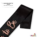 WOBBOX Bachelorette Party Sash For Bride & Groom, Bride To Be Sash, Briadal Shower Sash, Team Bride Sash, Bachelorette Party Decoration Items- Black Rose Gold Foil Big Text Bride to be gallery image