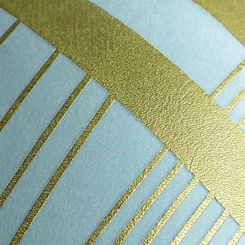 Miniatura 2 de Cyuripu Paquete de 2 fundas de almohada de terciopelo azul bebé de 18 x 18 pulgadas con patrón geométrico dorado tridimensional, fundas de cojín