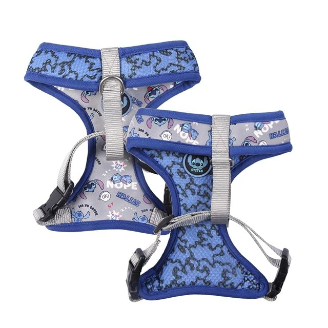 Foto 6 de 6 de Arnés Premium para Perros de Stitch - Talla M/L - Color Azul - Arnés Antitirones y Ajustable Adiestramiento