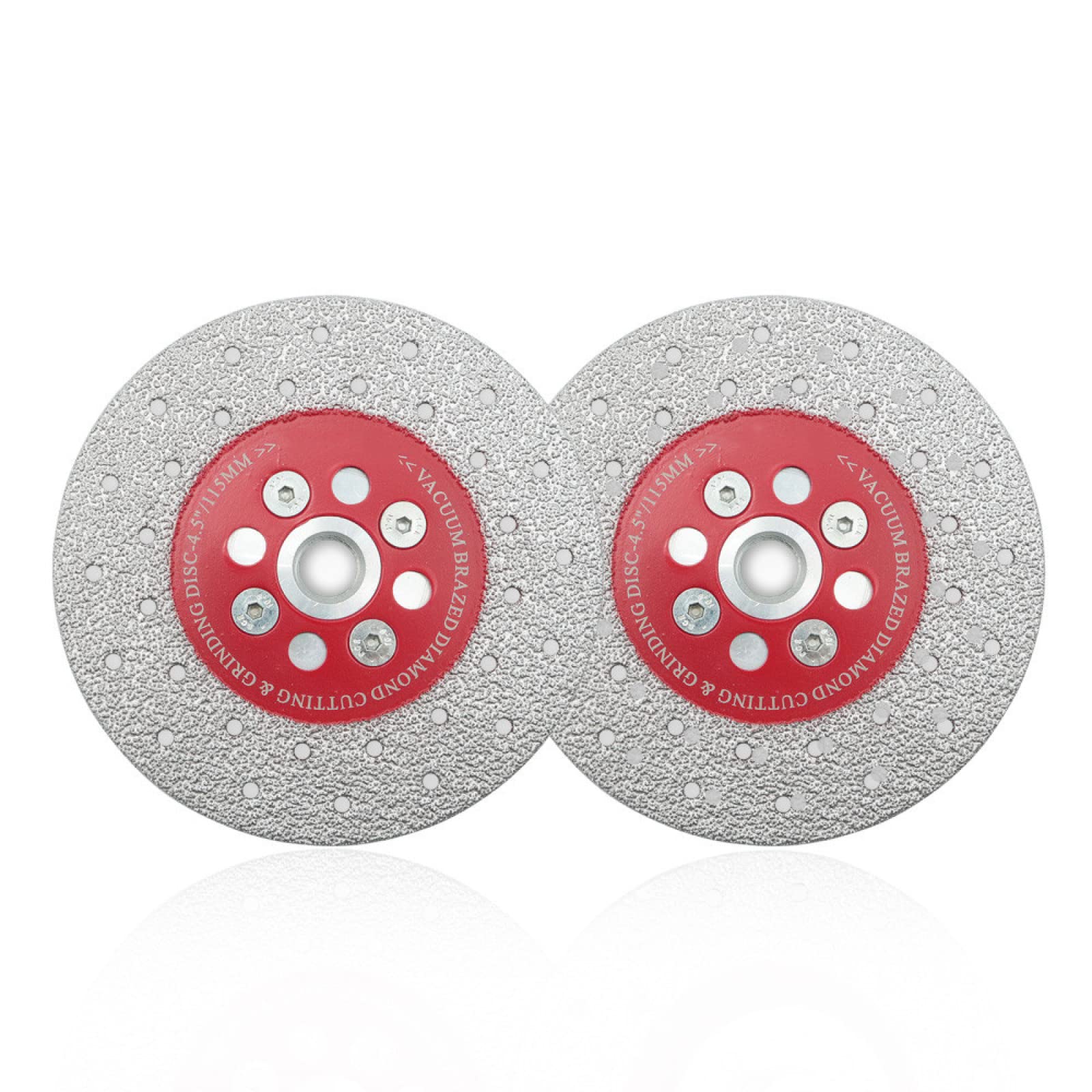 Diamentowa tarcza szlifierska， 2 sztuki najwyższej jakości, średnica 4,5"/115mm, dwustronna, lutowana próżniowo diamentowa tarcza tnąca i szlifierska z gwintem M14
