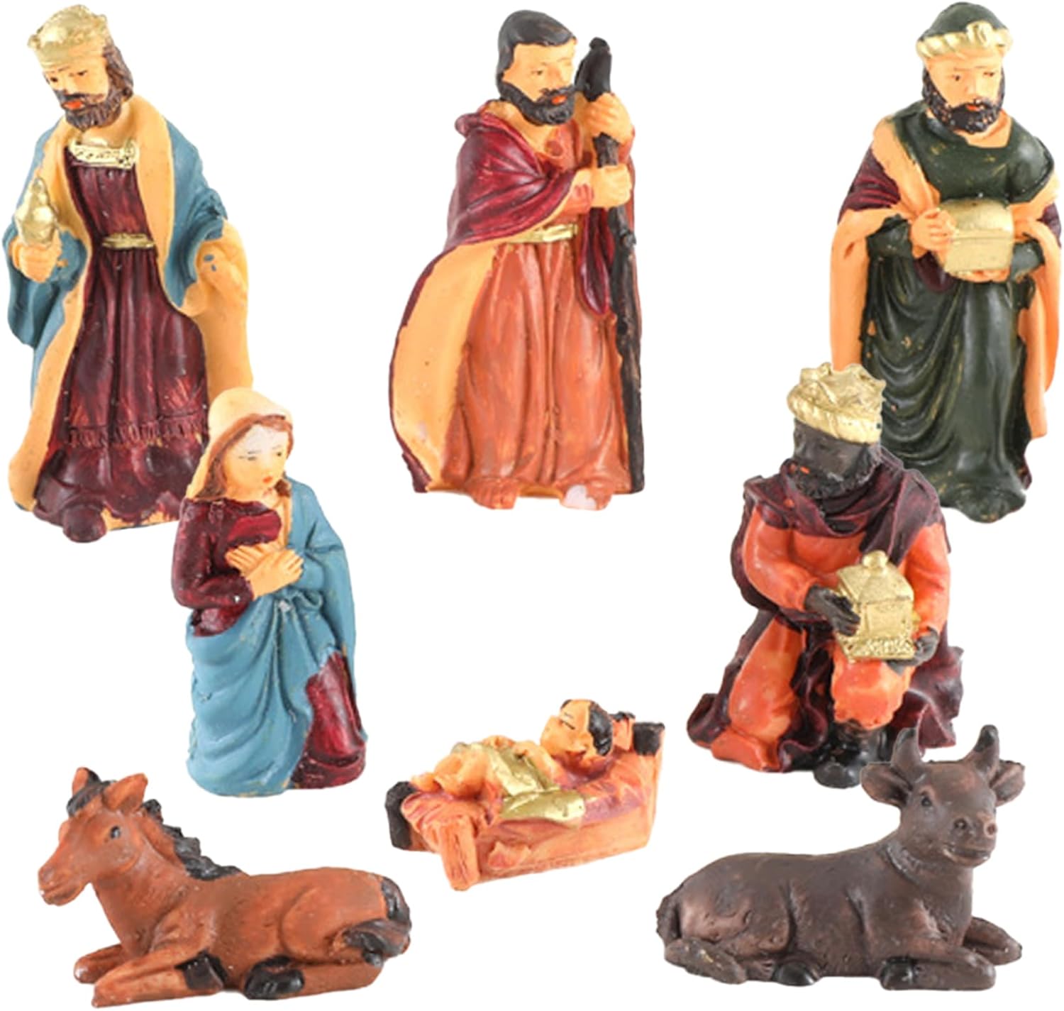 Nativity Figures 8PCS/Set Resin Nativity Set with Baby Jesus and