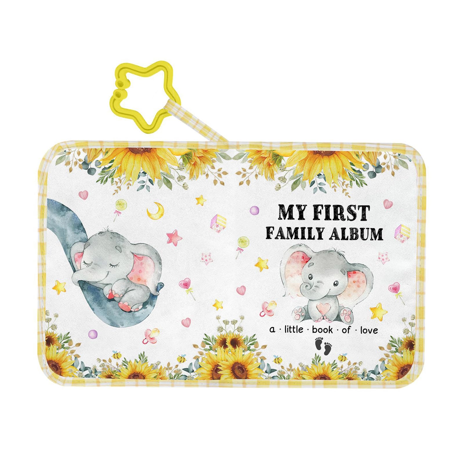 Kalttoy Women's Multicolor My Firsts Family Photo Album For Baby, 4×6 Baby Photo Album, Soft Toddler Pictures Albums With Mirrour For Newborns My Firsts Book Of Photos Memory