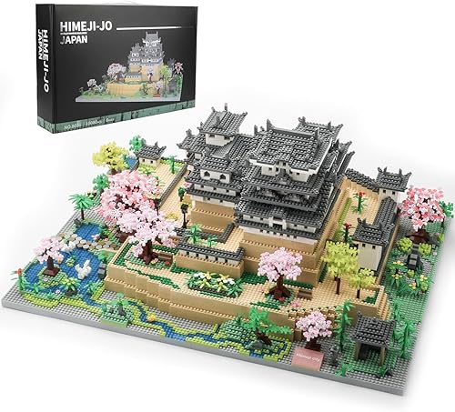 wriyvngs Castillo Himeji de Japón, modelo 10080 unidades para adultos, monumentos de arquitectura, juguete coleccionable, kit de modelo de regalo