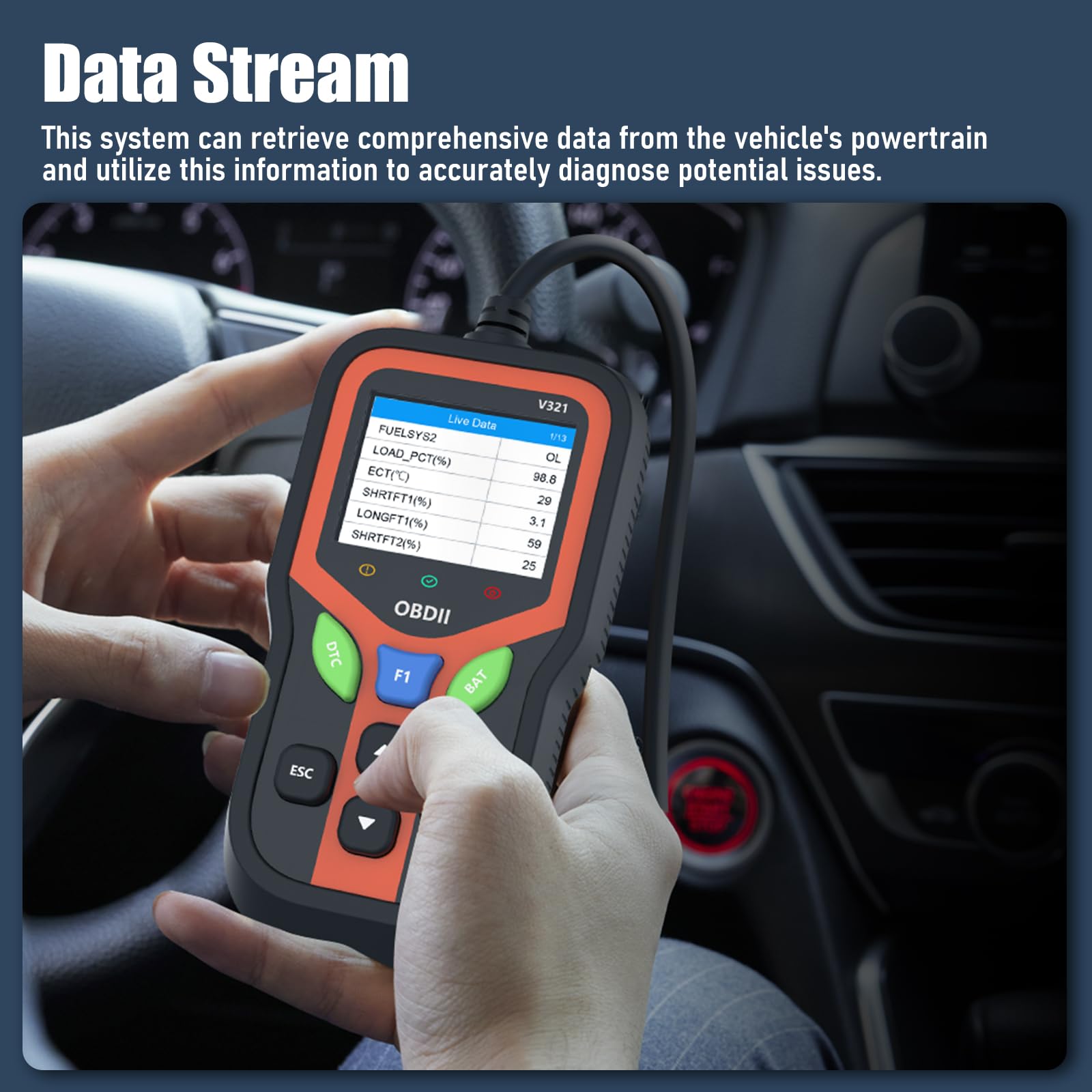 OBD2 OBD2 OBD-diagnoza OBD ondersteunt meerdere talent: OBD EOBD diagnosescanner voor alle voertuigen - professioneel OBDII-diagnosegereedschap voor het bewaken van het motorcontrolelampje
