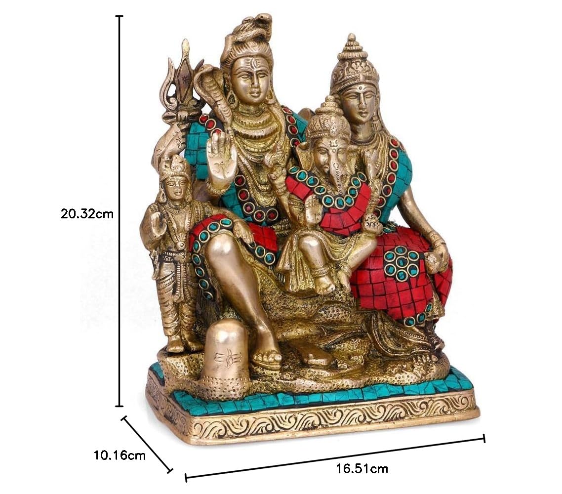 Amazon.co.jp: Aone India ヒンドゥー 神 シヴァ 家族 像 シヴァ