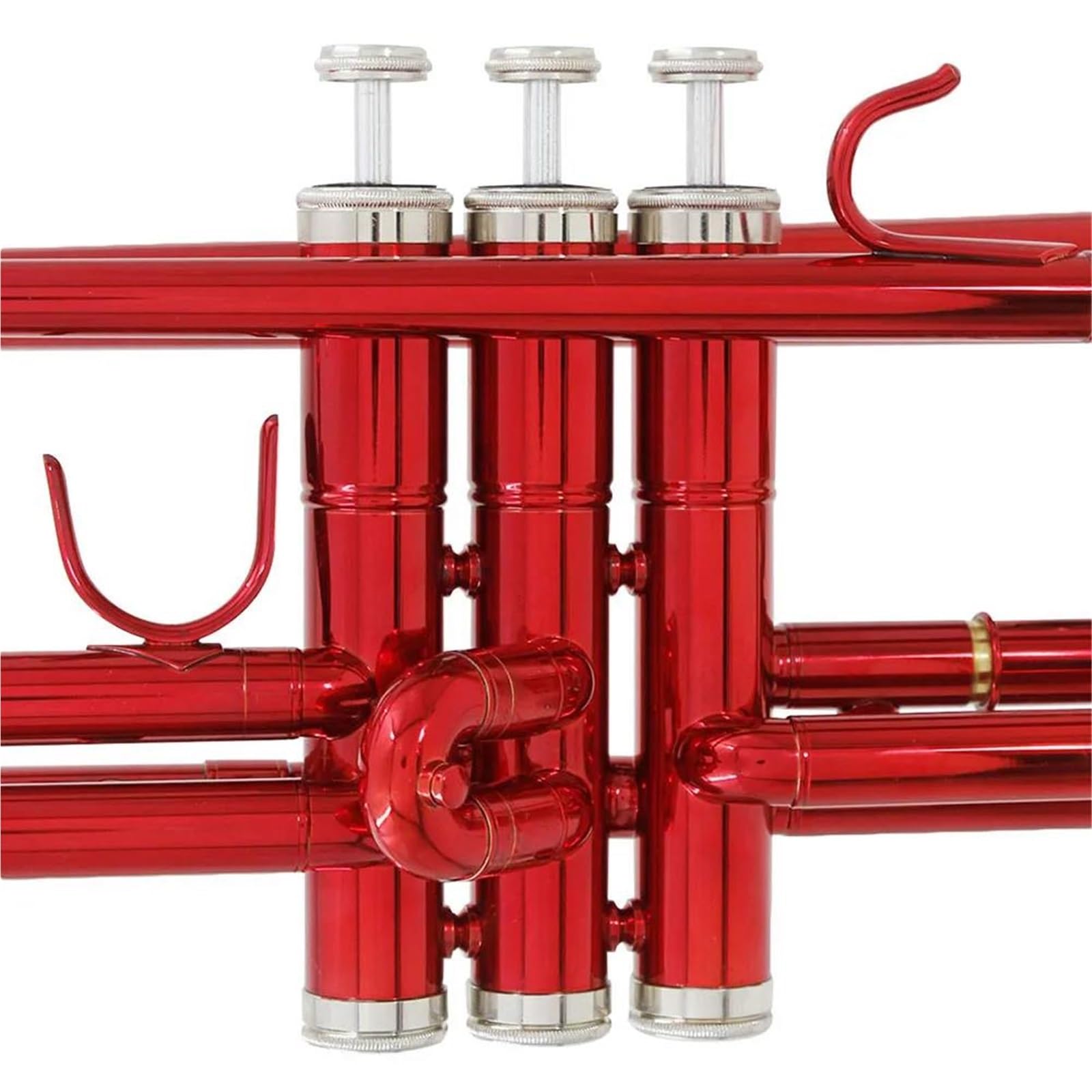 Instrumento De Viento Estándar De Latón Trompeta Roja En Si Bemol Instrumento De Viento Metal Profesional Guantes Duraderos Correa Caja Y Accesorios