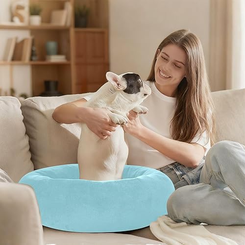Miniatura 6 de KLL Wathet Warm & Soft Pet Cat Bed fluffier Dog Pillow Bed for Medium Size Pets Sleeping Camas para mascotas Grandes