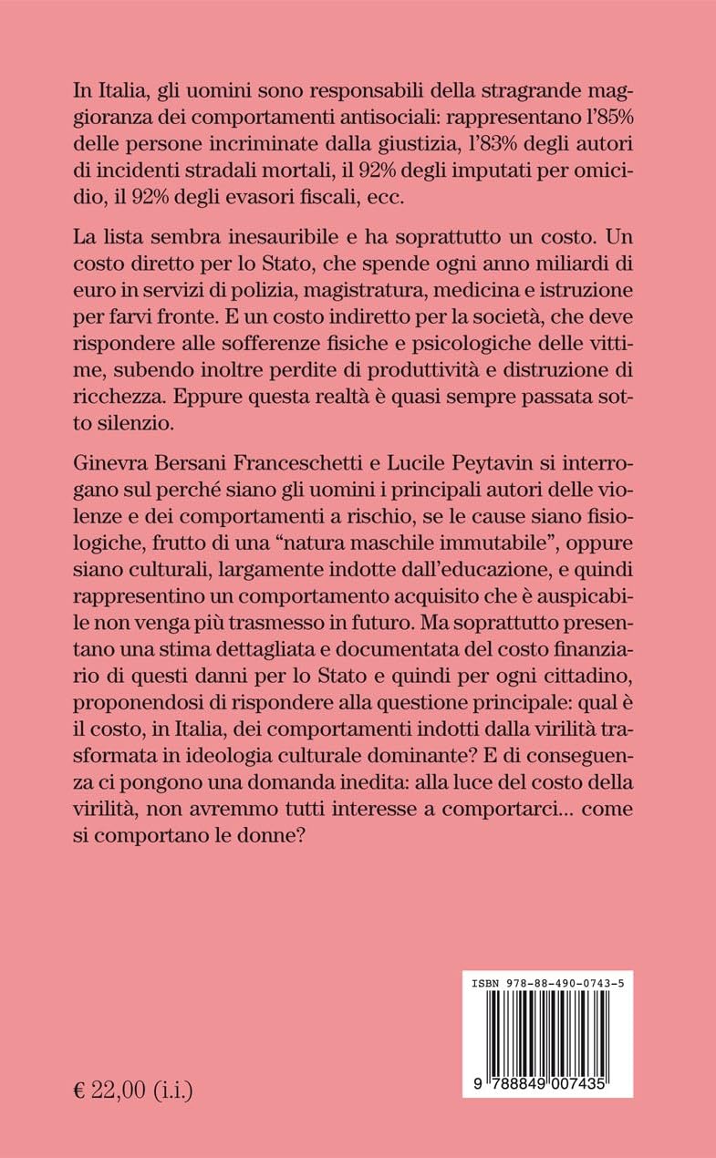 Il costo della virilità. Quello che l'Italia risparmierebbe se gli uomini si comportassero come le donne