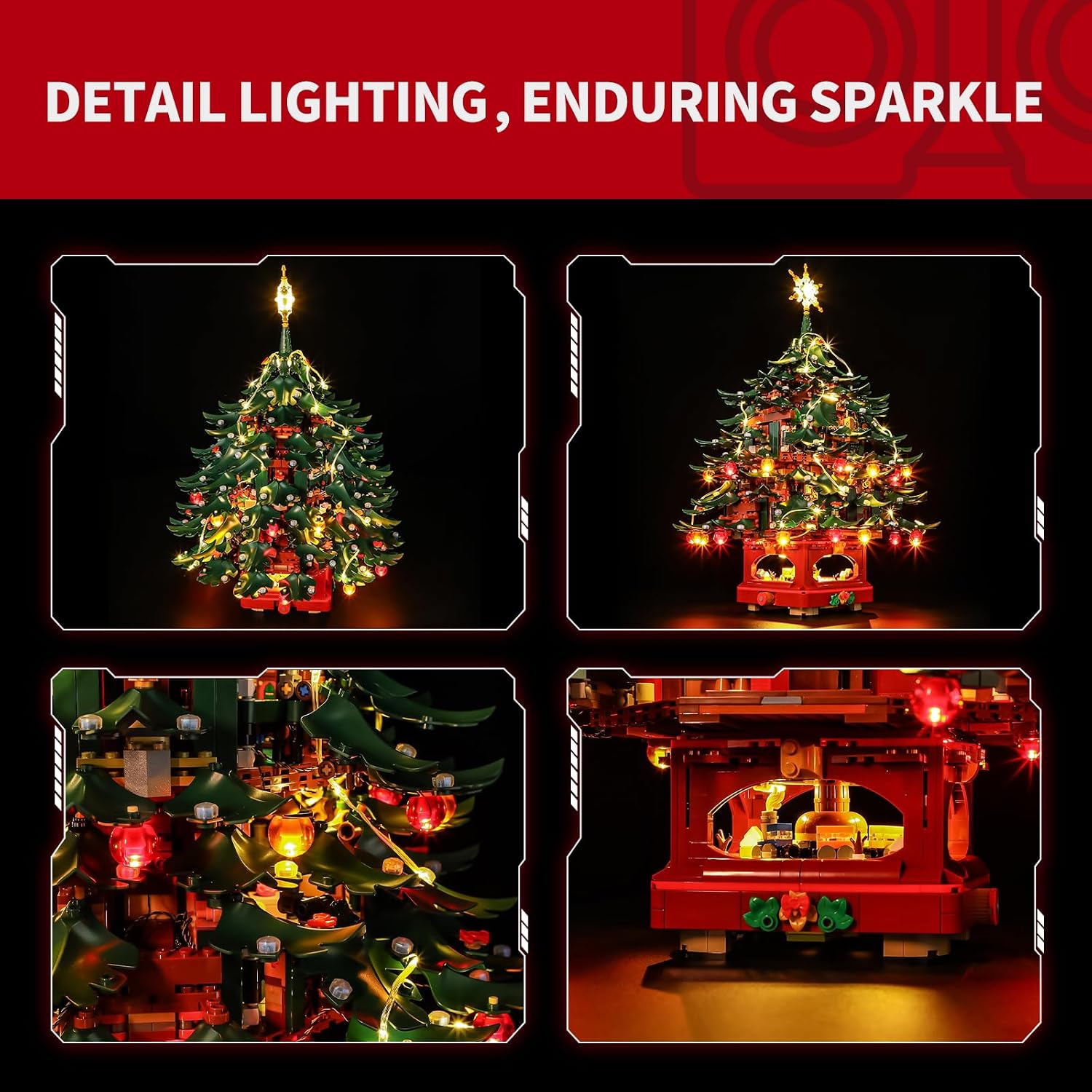 BRIKSMAX 2.0 Light Kit Compatible with Lego Icons Family Christmas Tree 41843 Building Sets- LED Lighting Kits (Accessories Only), Cable-Hiding Tech for Display, Gifts & Collectors