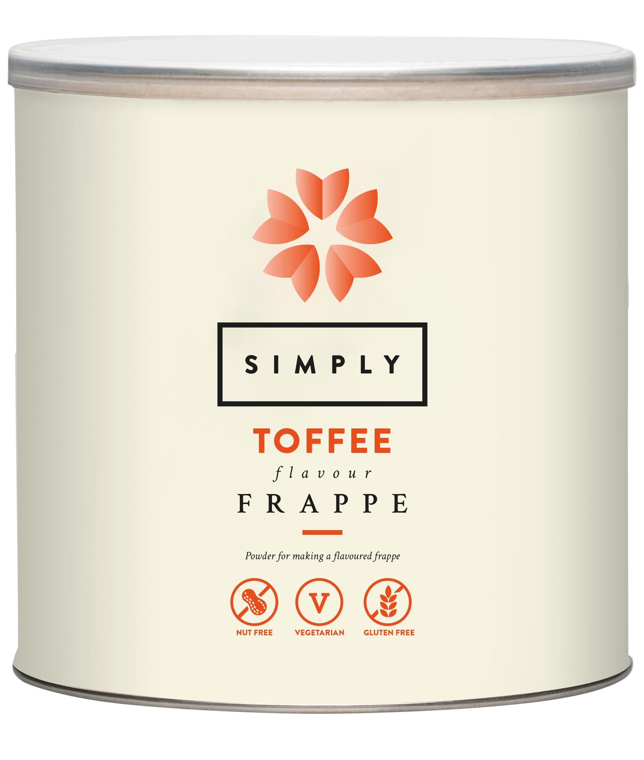 Simply Toffee Frappe Powder, Nut Free & Gluten Free Frappe Powder for Iced Drinks (1.75 Kg)