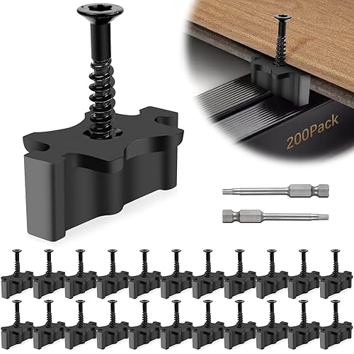200 Pack Hidden Deck Fasteners for Composite Decking Board, Composite