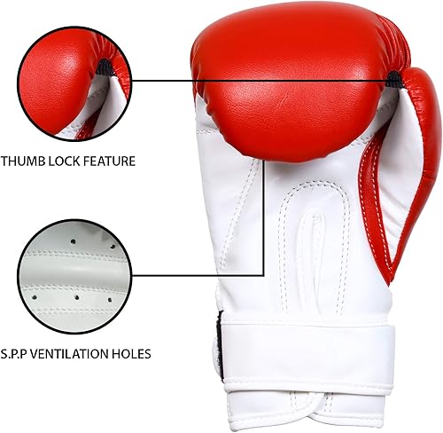 Miniatura 4 de Guantes de boxeo para niños para artes marciales Sparring Junior Mitts de cuero resistente MMA Training Punch Bag Guantes Striking Muay Thai Kick