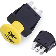 BlueStars 725-3233A Clutch PTO Switch - Compatible with Cub Cadet MTD 725-3233A 725-3233 925-3233A 925-3233 Delta 6201-308 6204-308 RTZ XT2 ZT1 ZTR Zero 1515 1517 1525 1527 PTO Switch 10 AMP Yellow
