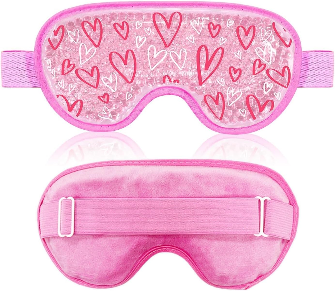 2pcs Cooling Eye Mask - Hot & Cold Compress Eye Pads for Puffy Eyes(Blue Leaves)