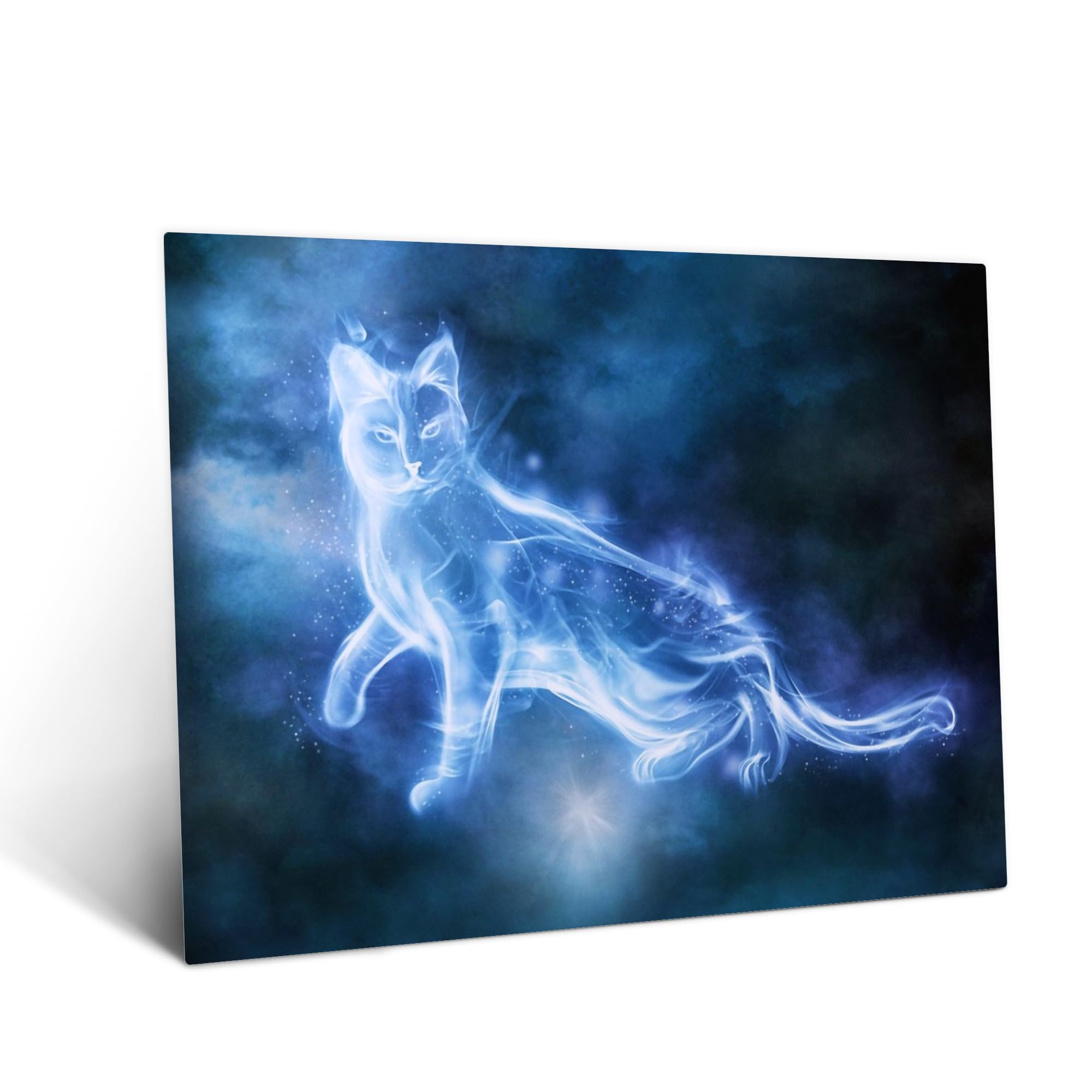 Displate Metallposter Wizarding World Cat Patronus Wanddeko Poster für Schlafzimmer Magnetische Befestigung 45 x 32 cm