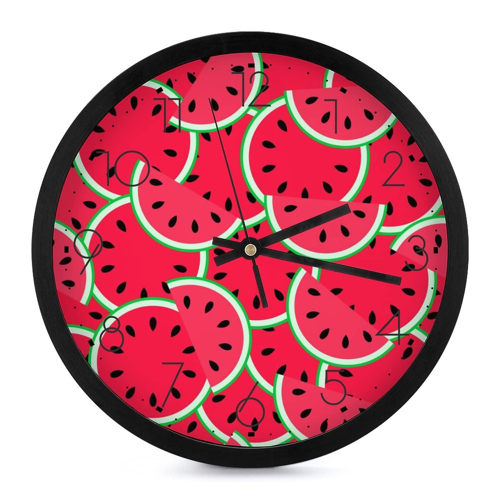 Horloge murale ronde pastèque 25.4cm idée cadeau déco cuisine et salon