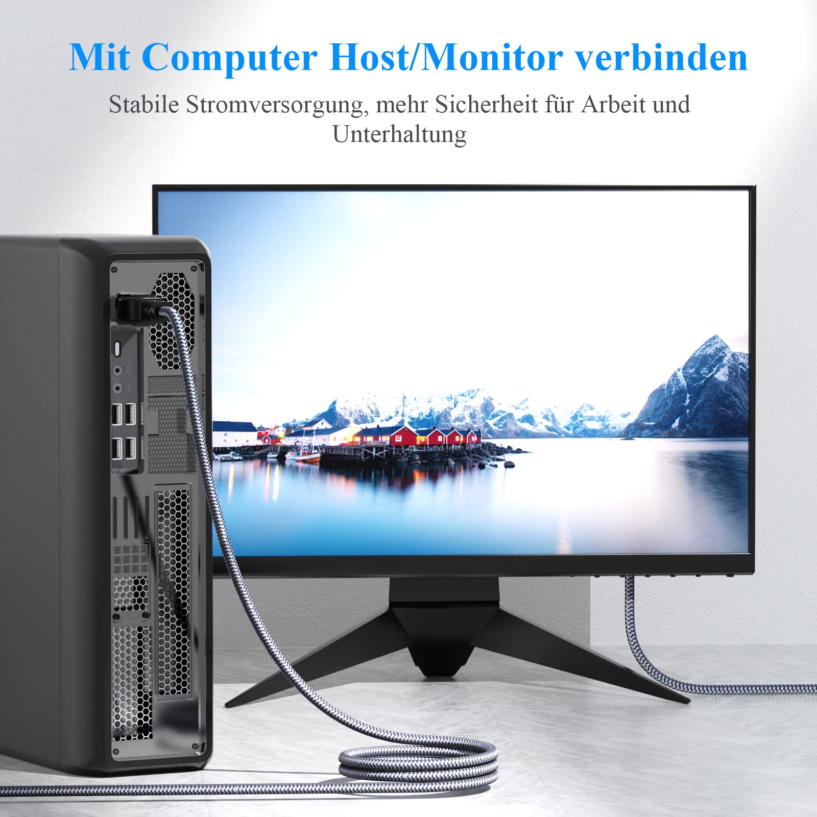 Cavo Alimentazione 3 Metri Europa - CEE 7/4 Con Connettore C13 Nero - Foto 5