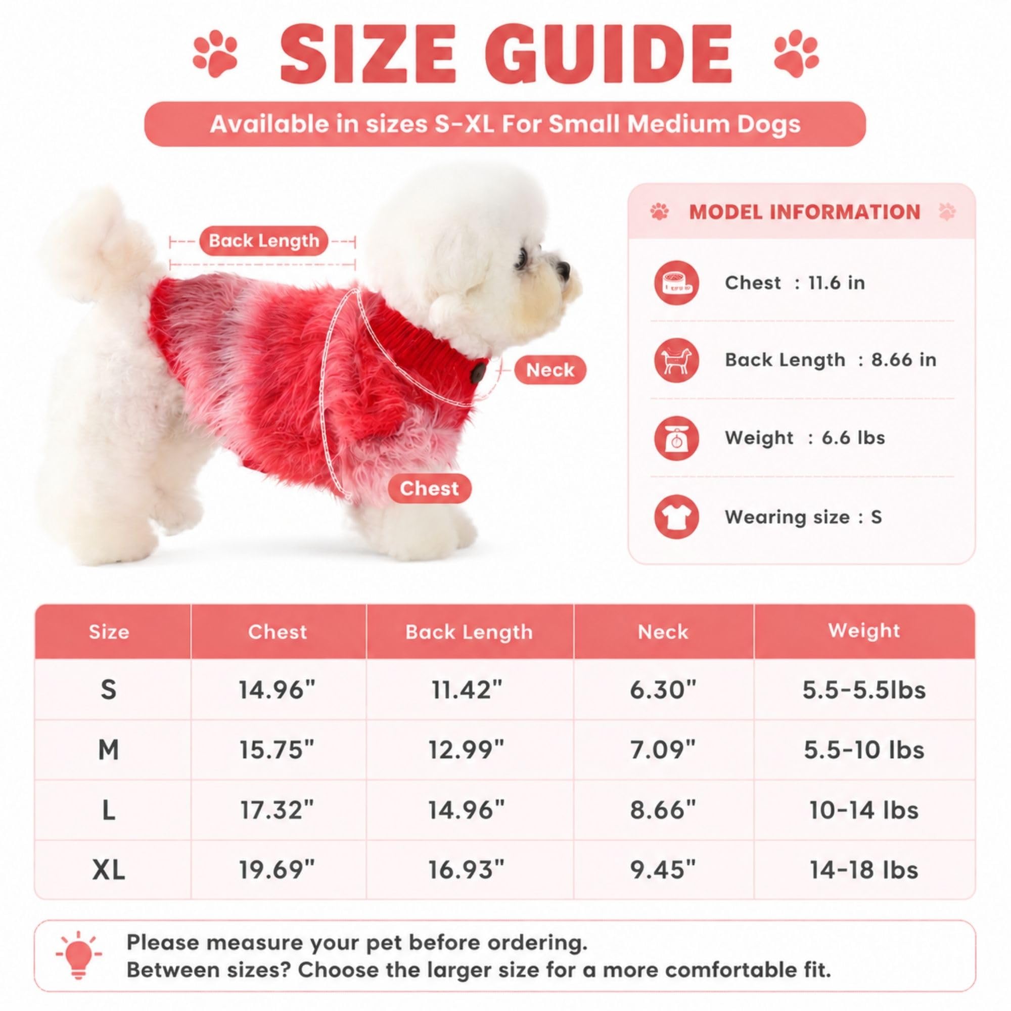 Pull chaud pour chiens de taille moyenne, vêtements pour animaux de | Tricot doux associé à une fausse fourrure moelleuse, facile à enfiler pour un usage quotidien, sorties et photos