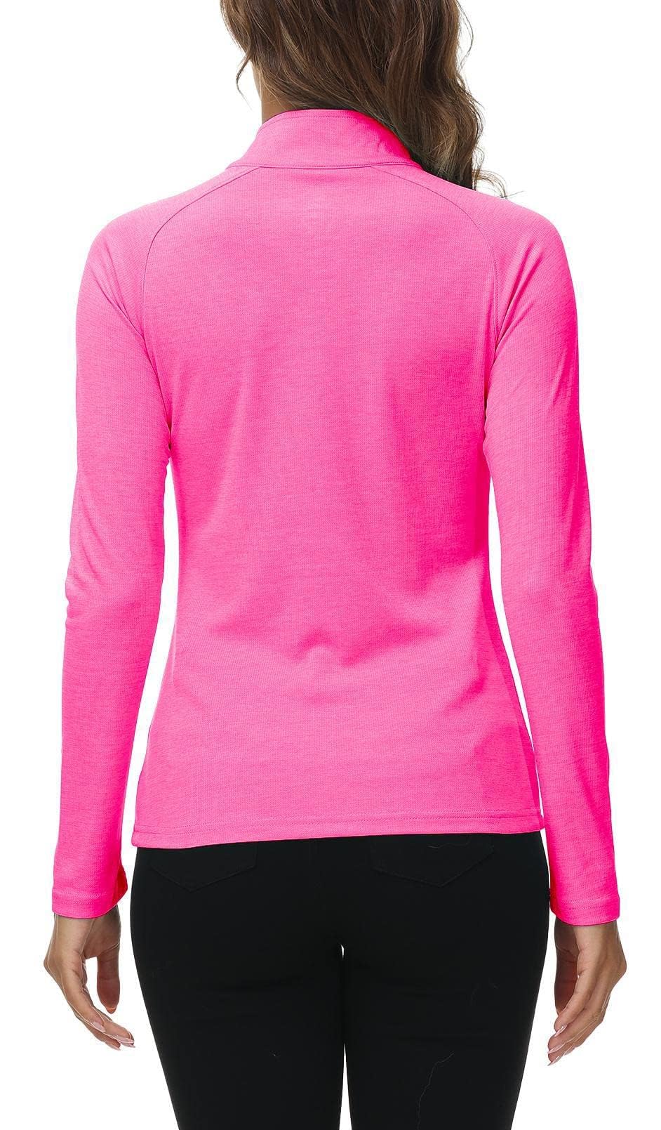 Donna Maglia da Corsa a Maniche Lunghe 1/4 Zip Felpa Sportivo Yoga Fitness Outdoor Tops